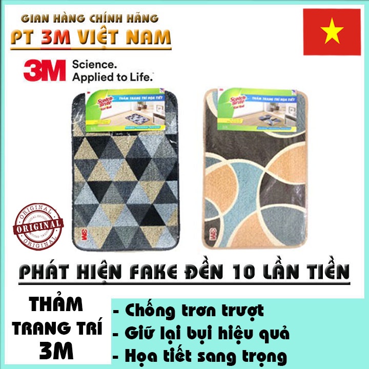 Thảm trang trí họa tiết 3M Scotch brite khổ 40cm X 60cm