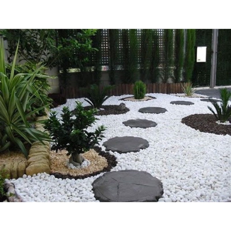 Đá nhỏ trang trí chậu cây, bể cá cảnh, sân vườn đóng gói 1kg