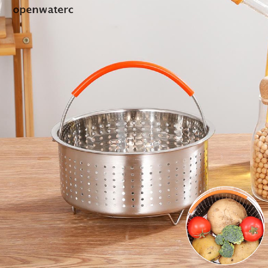Rổ Hấp Thức Ăn Bằng Thép Không Gỉ 3 / 6 / 8 Qt