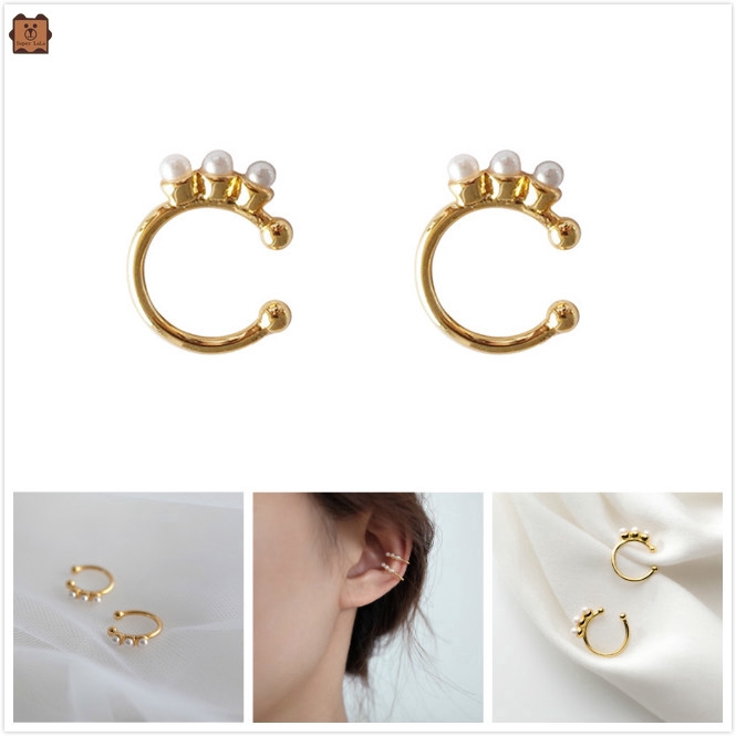 Đôi bông tai đính ngọc trai phong cách Hàn Quốc cho nữ