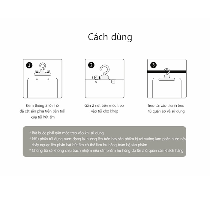 Túi Hút Ẩm Có Móc Treo Tiện Lợi Saengong 200g - K2V Shop