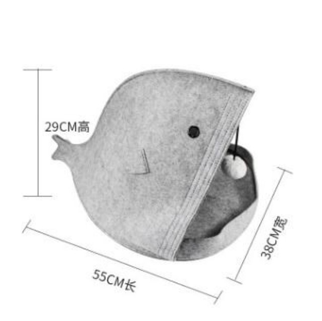 Ổ NẰM CHO THÚ CƯNG HÌNH CÁ MẬP