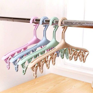COMBO 2 MÓC PHƠI ĐỒ 8 KẸP NHỰA CÓ KHÓA CỐ ĐỊNH , CHỐNG GIÓ BAY - MÓC TREO QUẦN ÁO , TẤT VỚ ĐỒ LÓT