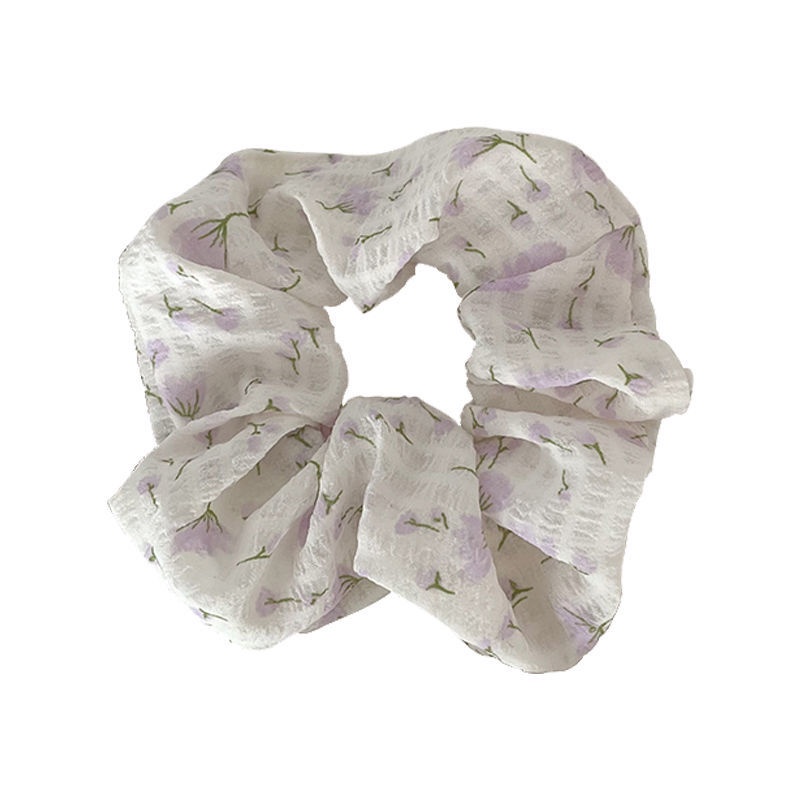 Dây Buộc Tóc Cao Su Mỏng Họa Tiết Hoa Kiểu Nhật Hàn Dễ Thương Cho Nữ