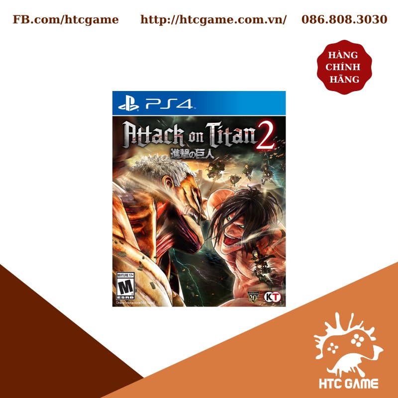 Đĩa game Attack On Titan 2 dành cho máy PS4/PS5