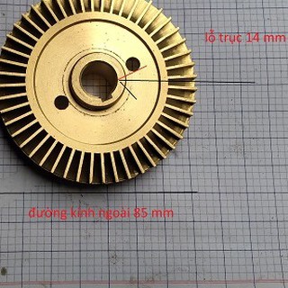 Cánh nước máy bơm chân không bằng đồng thau lỗ trục 14 đường kình ngoài 85 mm-CANH MAY BƠM HALIN