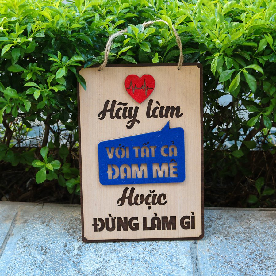 Trang trí Bảng gỗ tạo động lực - khẩu hiệu, slogan