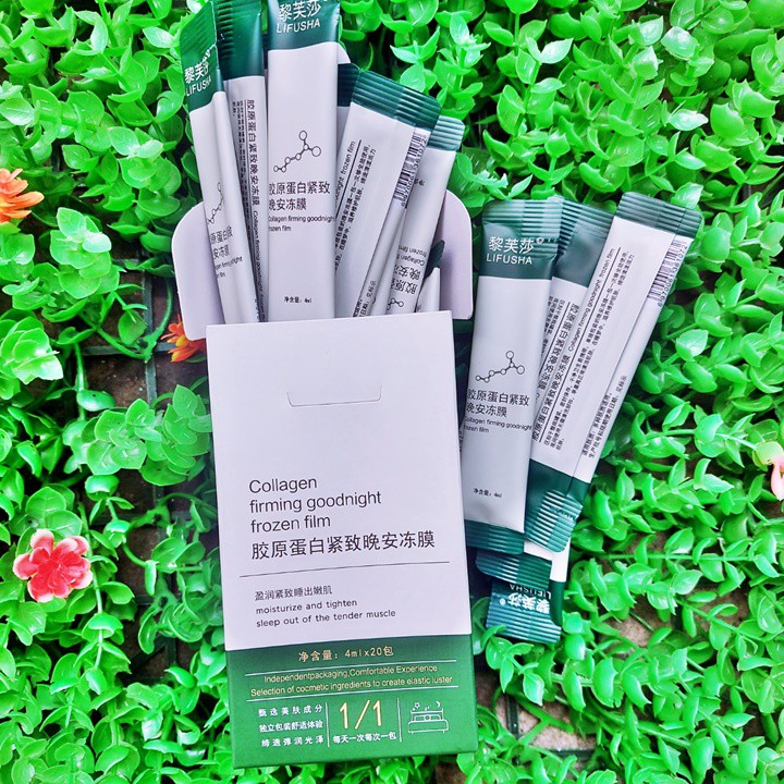 Combo 3 Túi Nhỏ Mặt Nạ Ngủ Collagen Lifusha Căng Bóng Da, Tăng Độ Ẩm, Đàn Hồi – TD340