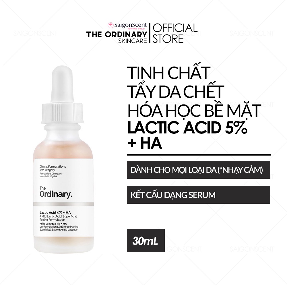 Tinh chất tẩy tế bào chết The Ordinary Lactic Acid 5% + HA ( 30mL )