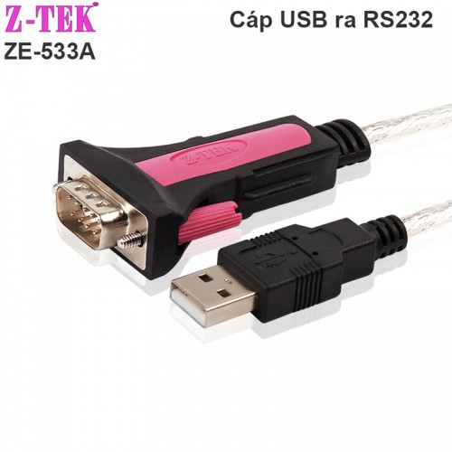 Cáp USB to Com RS232 Z-TEK ZE 533A dài 1.8met Cao Cấp