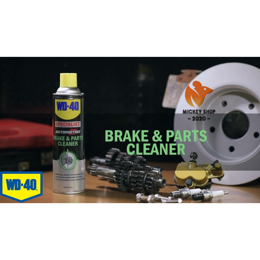 [CHUYÊN DỤNG] Dung dịch làm sạch cụm thắng phanh xe máy, ôtô WD-40 Brake &amp; Parts Cleaner 450ml