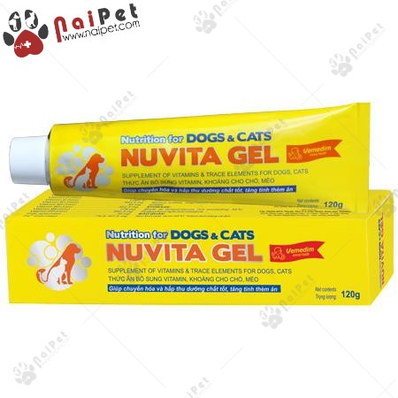 Gel Dinh Dưỡng Bổ Sung Vitamin Và Khoáng Cho Chó Mèo Nutrition Nuvita Gel Vemedim 120g