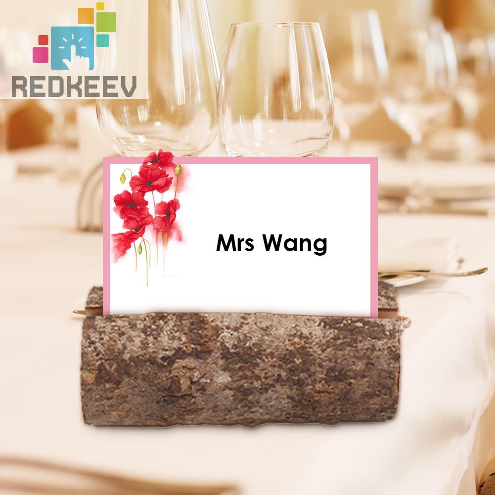 Bộ 10 giá đỡ ảnh/ bảng tên bằng gỗ độc đáo tiện dụng dùng trang trí bàn tiệc cưới