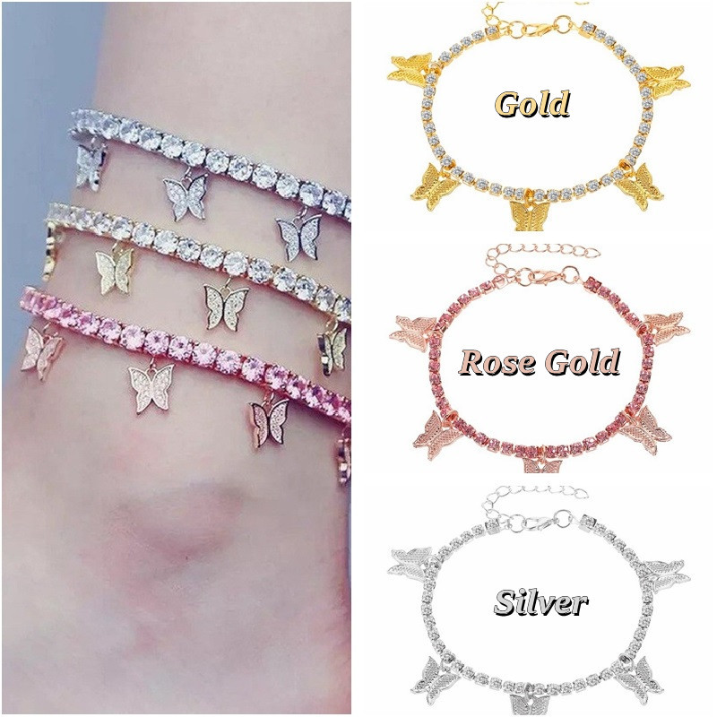 Lắc Chân Đính Đá Hình Bướm Xinh Xắn Cho Nữ | BigBuy360 - bigbuy360.vn