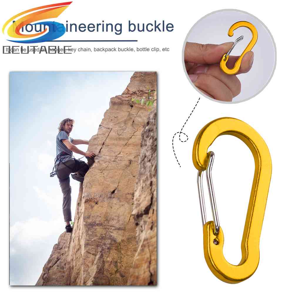 Set 6 Móc Khóa Leo Núi Đa Năng Bằng Hợp Kim Nhôm