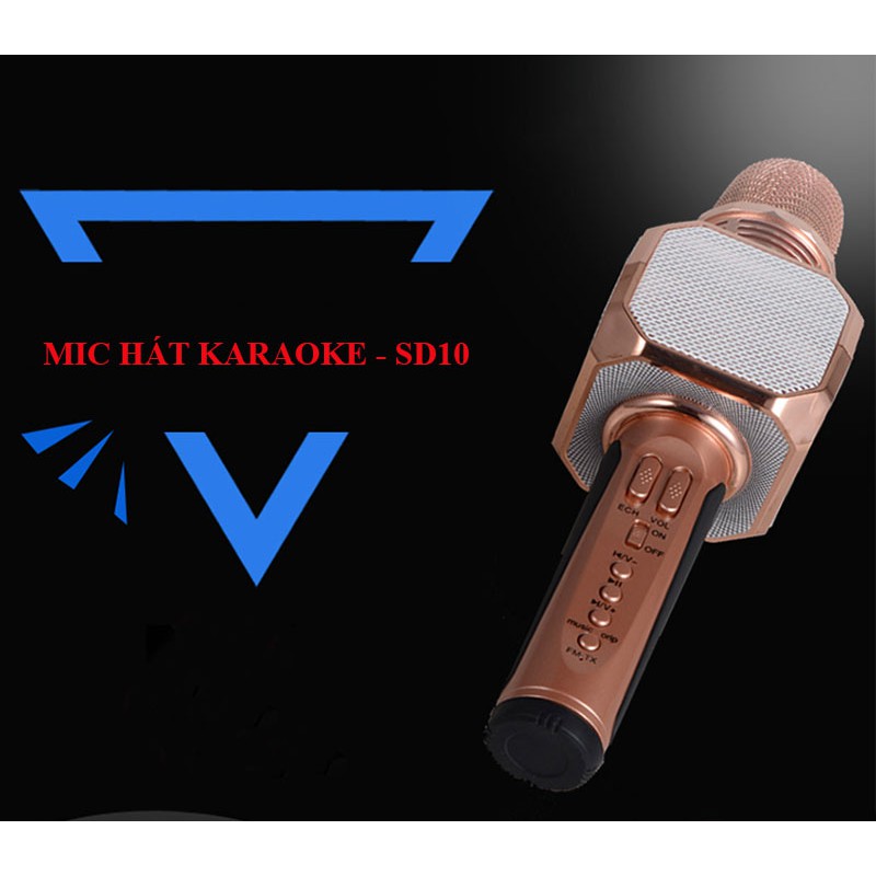 Micro Karaoke Kiêm Loa Bluetooth SD-10 Chính Hãng-Freeship