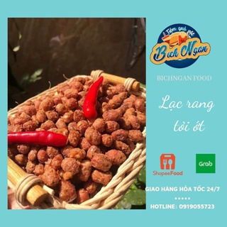 (Ăn Là Mê) Hộp 300g Lạc Rang Tỏi Ớt Ăn Không Chất Bảo Quản