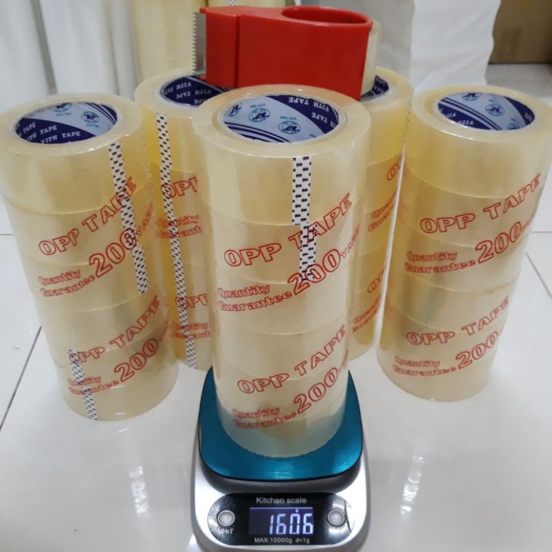 BĂNG KEO TRONG 200Y, LÕI GIẤY SIÊU MỎNG