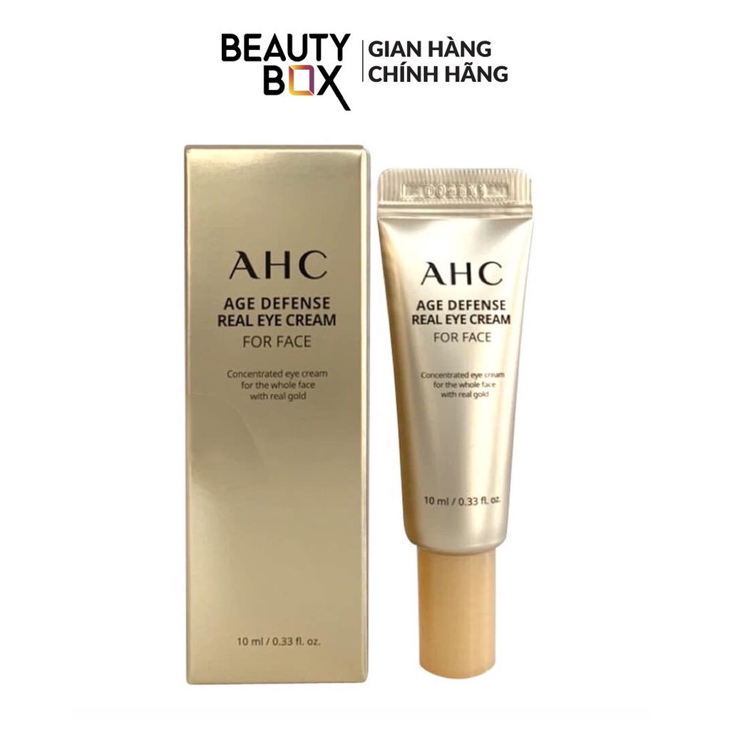 Combo Kem Dưỡng Mắt AHC AGE DEFENSE REAL EYE CREAM FOR FACE 10ml + Mặt Nạ BEAUTY BOX