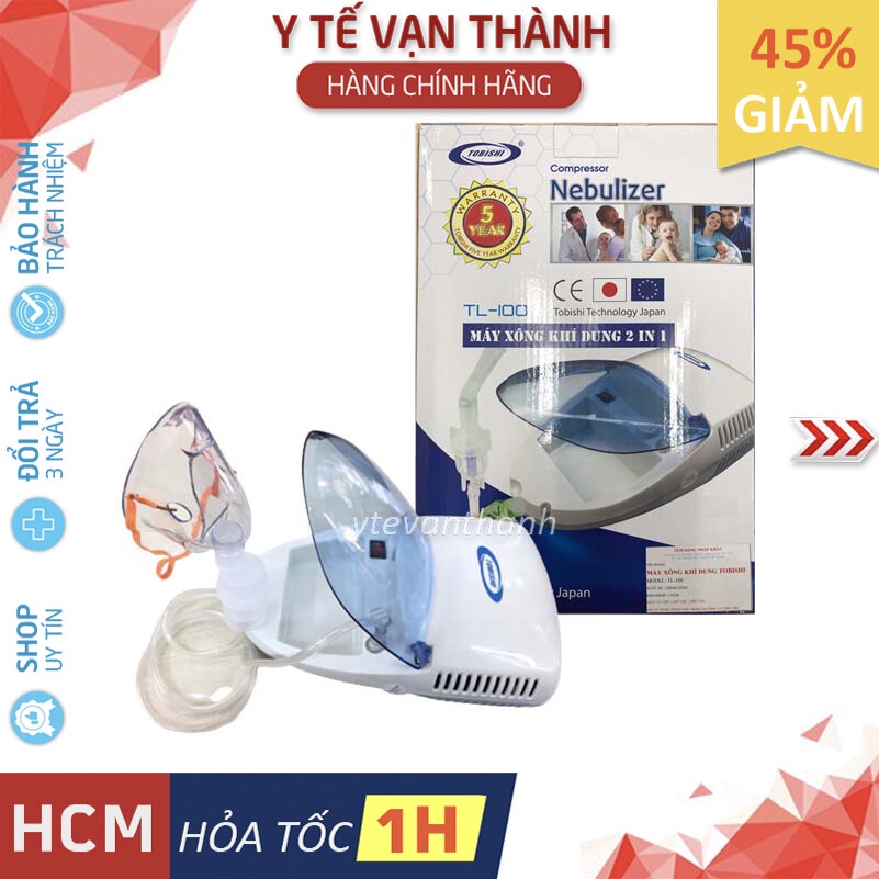 ✅ [1 CHỨC NĂNG XÔNG] Máy Xông Khí Dung Mũi Họng: Tobishi TL100 TL-100 Xông Mũi Họng Cao Cấp (Nhật) -VT0361