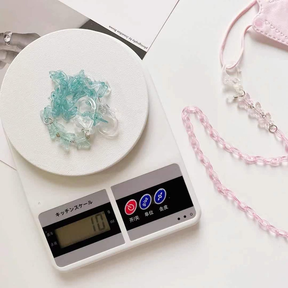 Dây Xích Gắn Mắt Kính Chống Trượt Họa Tiết Bướm Nhiều Màu Sắc