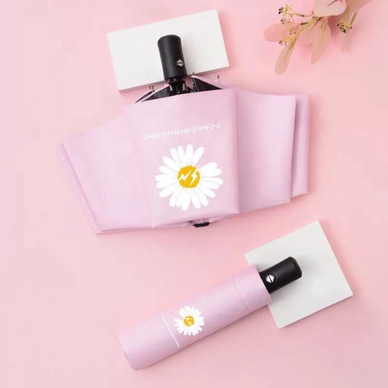 Ô Dù Hoa Cúc Hót 3 Lớp Chống Tia UV - Ô HOA CÚC GẤP GỌN