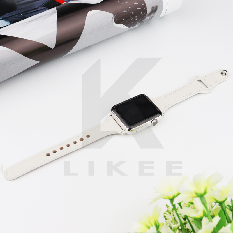Dây đeo đồng hồ da mỏng Genius dành cho Apple Watch Dây đeo iWatch Band 38mm/40mm/41mm 42mm/44mm/45mm Dòng dây đeo cổ tay có thể thay thế siêu mỏng SE / 6/5/4/3/2/1 dành cho Nữ Cô gái Nữ Nữ Nam Nam Unisex
