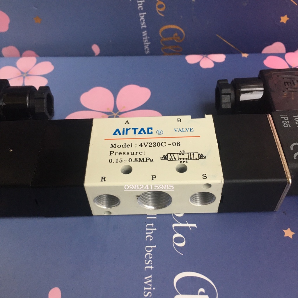 4V230C-08 Van điện từ khí nén 5/3 4V230C  Ren 13mm