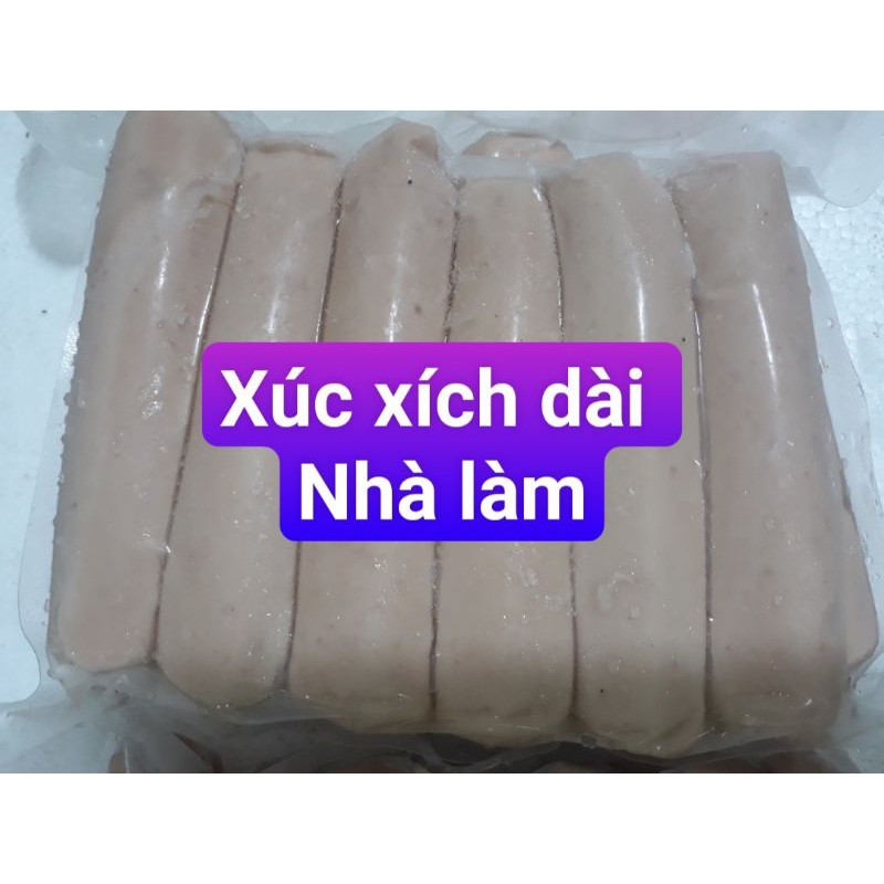 xúc xích dài nhà làm không chất bảo quản 500GR❤CHỈ SHIP HÀ NỘI HỎA TỐC❤ Xúc xích KHÔNG TINH BỘT, KHÔNG ĐƯỜNG