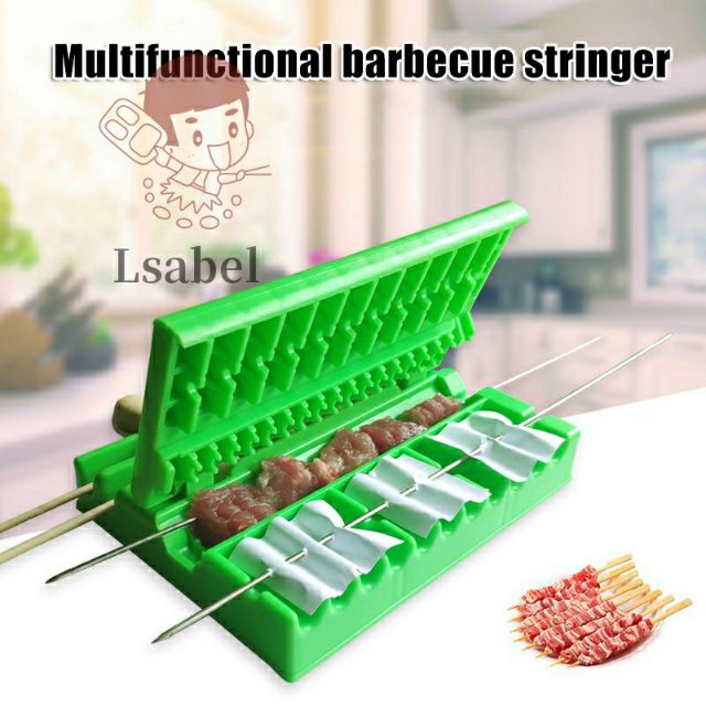 Dụng Cụ Hỗ Trợ Thịt xiên, Khuân Làm Thịt Xiên Nướng 3 Trong 1 Tiện Lợi(Loại to)