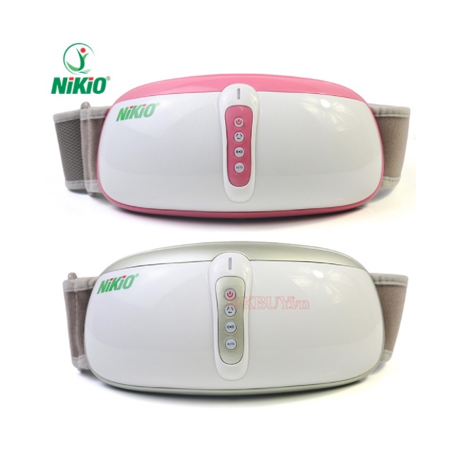 Đai [Máy] Massage Bụng Rung Lắc Hồng Ngoại Nhật Bản Nikio NK-169DC - Pin sạc - Chính Hãng Màu Vàng - Giảm Cân