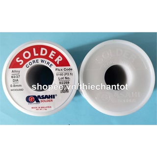 Thiếc hàn Asahi hàng cao cấp hàn đồ điện tử [ Thiếc bán lẻ theo mét | Tặng thêm 5 mét khi mua từ 35 mét ]