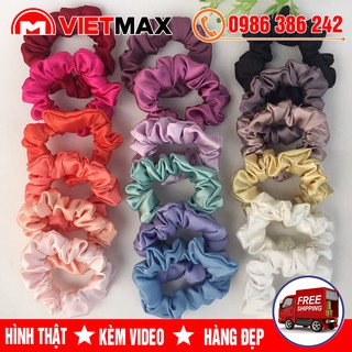 💎 [SỈ LẺ] Dây Buộc Tóc - Cột Tóc Scunchies Vải Phi Bóng Thanh Lịch Thời Trang