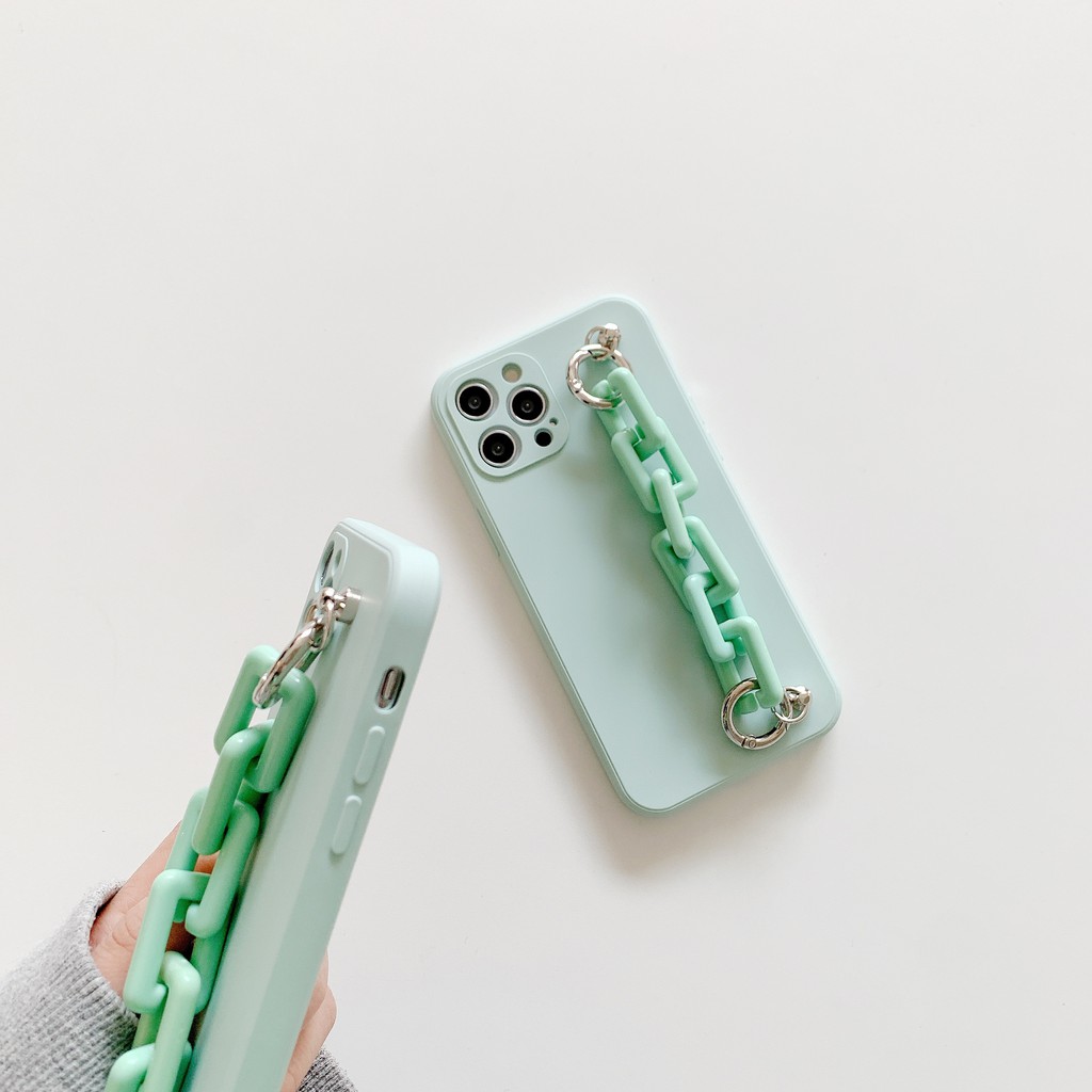 Ốp điện thoại có dây xích cho Iphone 12 7 7plus 8 8plus X XS XR XS MAX 11 11 PRO 11 PRO MAX 12 12 PR 12 PRO MAX