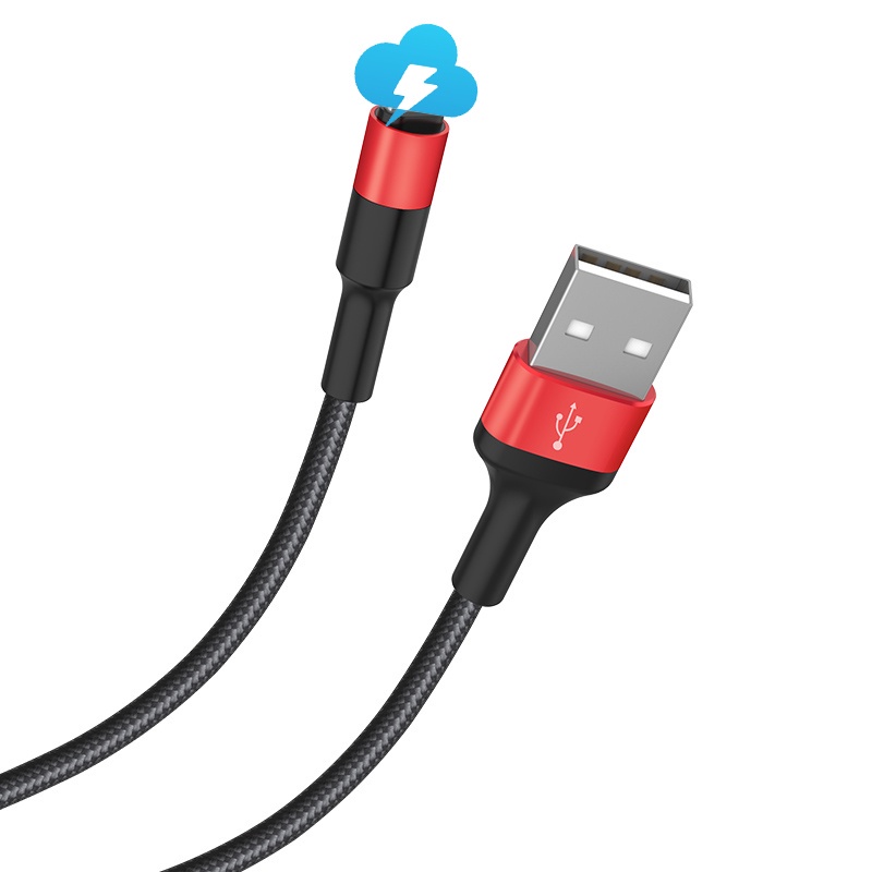 Dây sạc  Hoco X26 2A sạc dây dù dài 1 mét - Sạc nhanh - chống rối - chống đứt - chống gãy gập