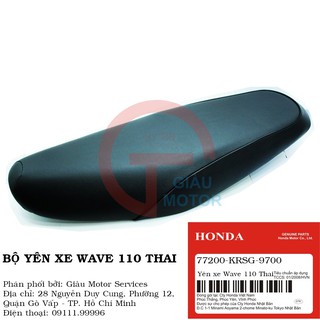 Yên xe Wave Thái 110 chính hãng Honda Thái