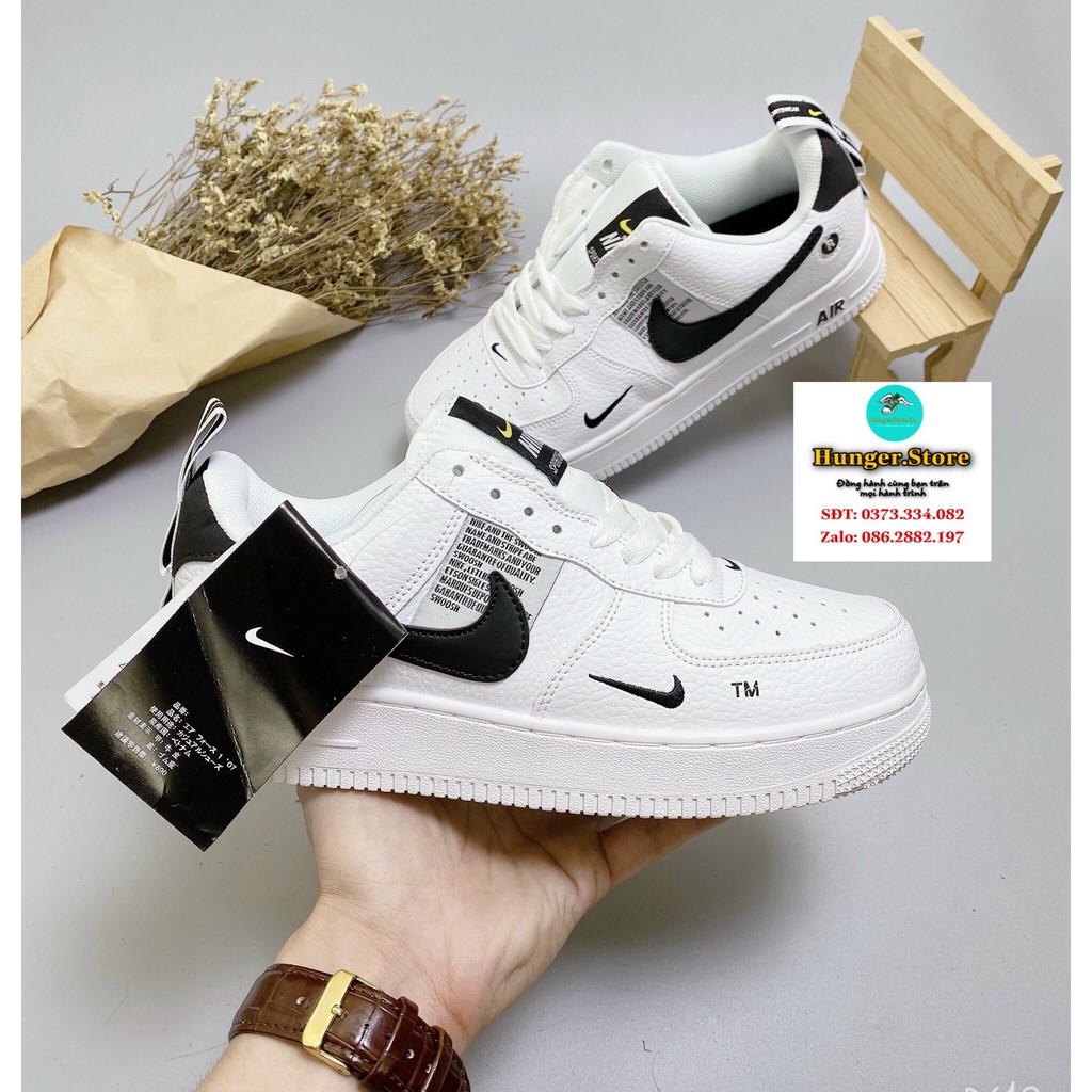 Giày AF1 [Chuẩn 1.1] trắng đem,  đế cao 3cm , size 36-44 cả nam và nữ full box.Hunger.Store hn | BigBuy360 - bigbuy360.vn