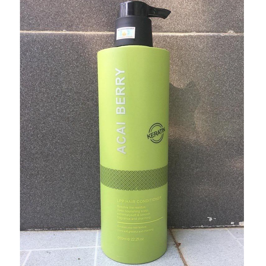 Keratin LPP Acai Berry kem phục hồi tóc hư tổn nặng mềm mượt  650ml