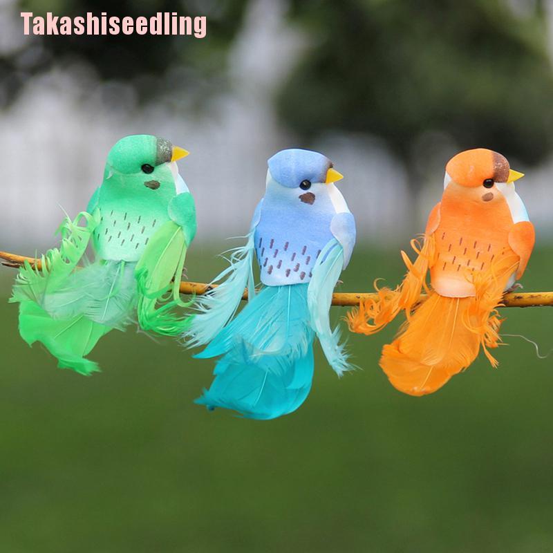 Chim giả nhiều màu sắc trang trí sân vườn