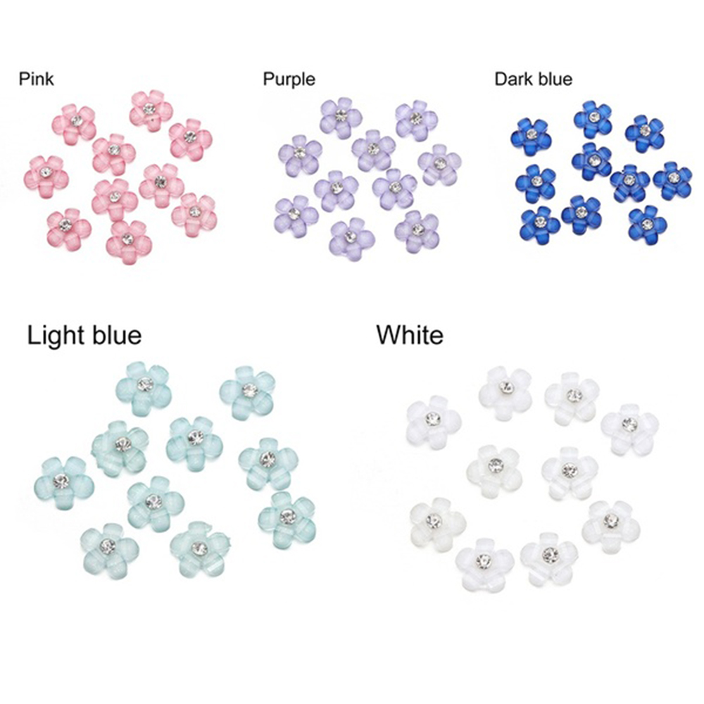 Bộ 10 Miếng Dán Móng Tay 3d Lấp Lánh Nhiều Màu Sắc