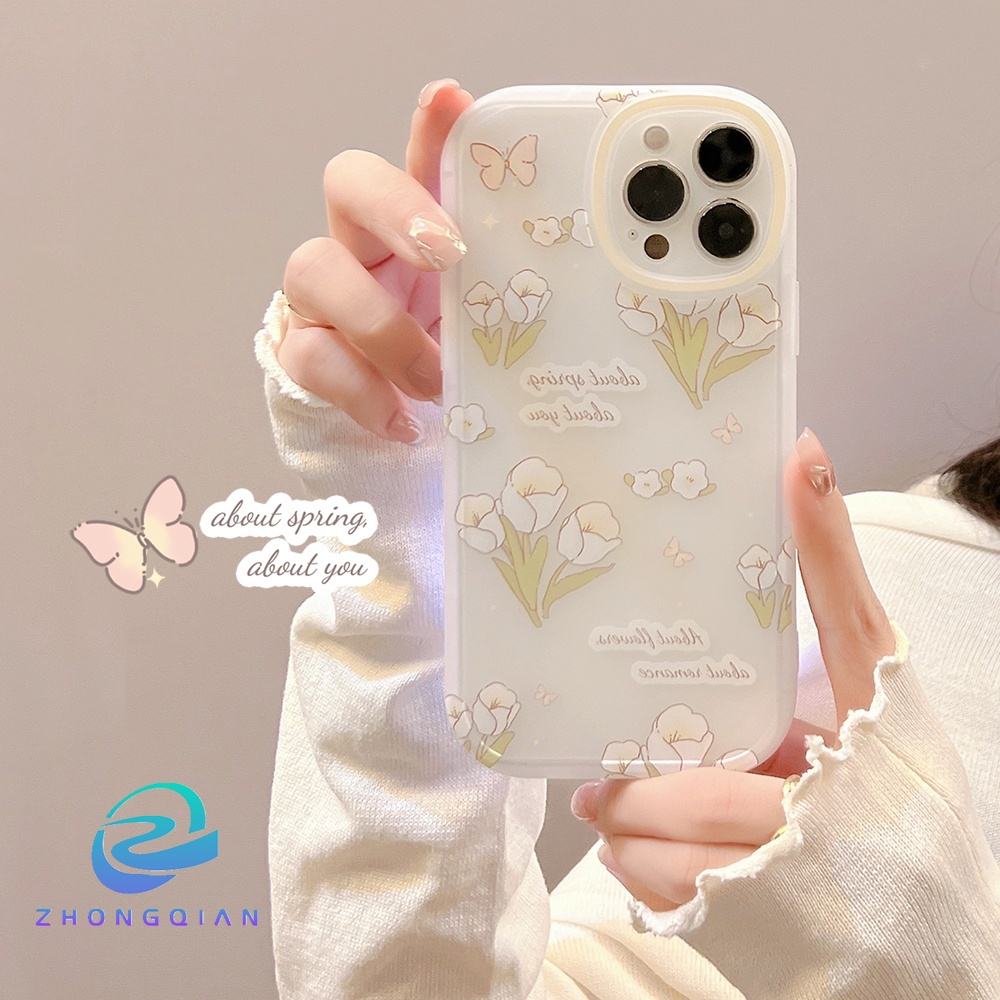 Ốp Điện Thoại TPU Mềm Chống Sốc Họa Tiết Hoa Dễ Thương Cho iPhone 11 12 13 Pro max mini XS max xr 7 8 se2020 plus