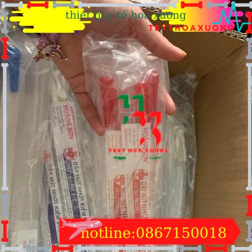 Combo 10 Dây Hút Dịch, Hút Nhớt, Hút Đờm Hoàng Sơn Các Số 6,8, 10, 12, 14, 16 Có Van Khoá