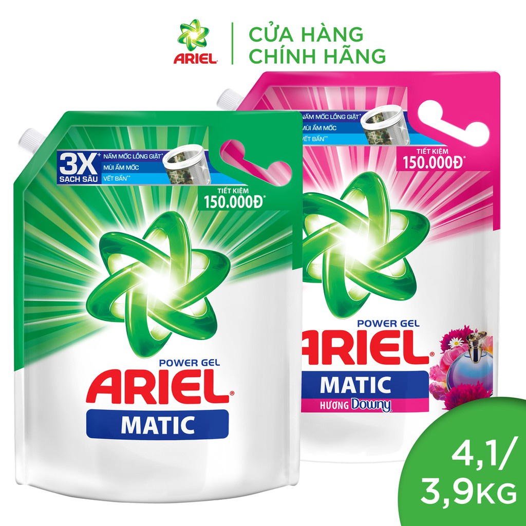 Nước Giặt ARIEL Đậm Đặc 4.1kg/ Hương Downy 3.9KG
