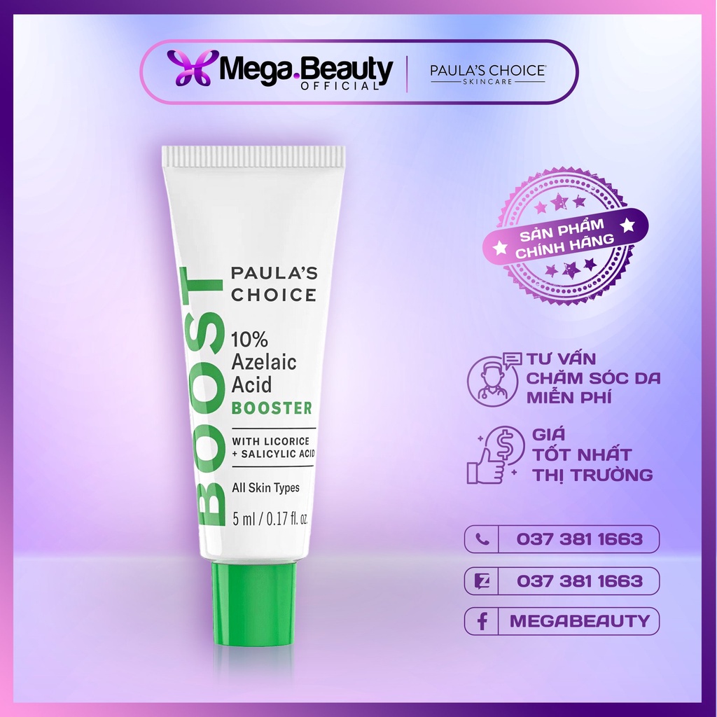 Tinh chất tăng cường giảm đỏ 10% Azelaic Acid Paula's Choice - Trial size 5ml