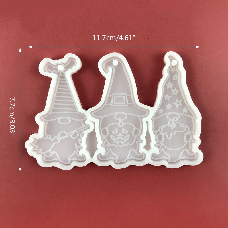 San * Khuôn Silicon Làm Móc Khóa Bằng Resin Epoxy Hình Quả Bí Ngô Phục Sinh DIY M