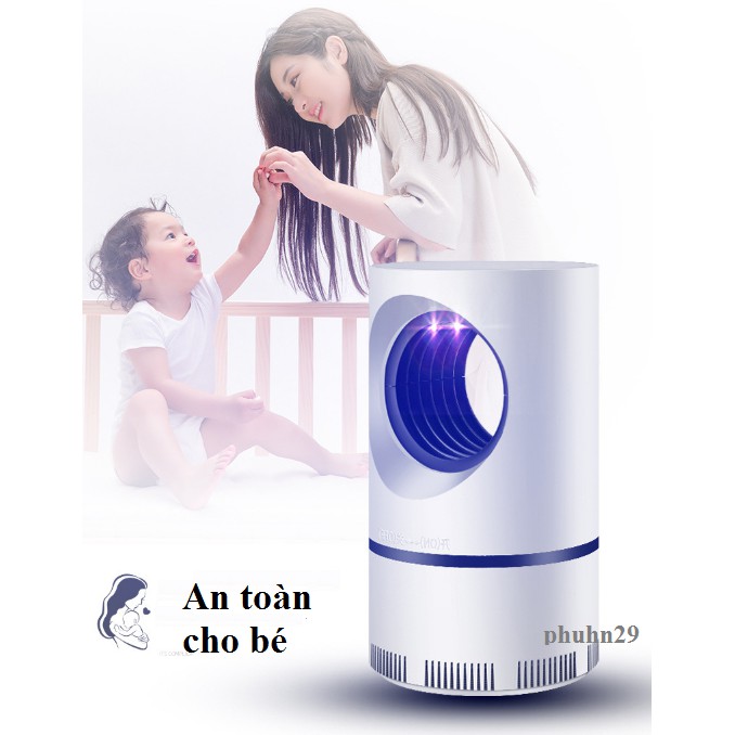 Máy Bắt Muỗi Cảm Ứng Ánh Sáng Thông Minh 2021 - Sạc USB  - Bảo Hành 3 Tháng