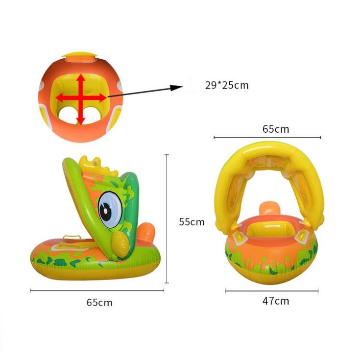 Phao Bơi Trẻ Em GALANO Phao Bơi Cho Bé Xỏ Chân Chống Lật Họa Tiết Khủng Long Đáng Yêu Có Mái Che SS-001390
