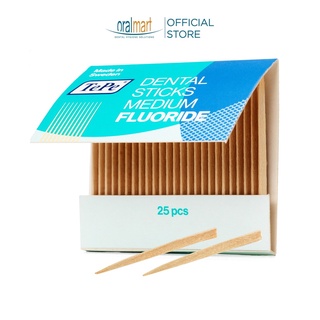 Tăm răng gỗ trung bình có flour Tepe Wooden Medium with Fluor (25 cây)