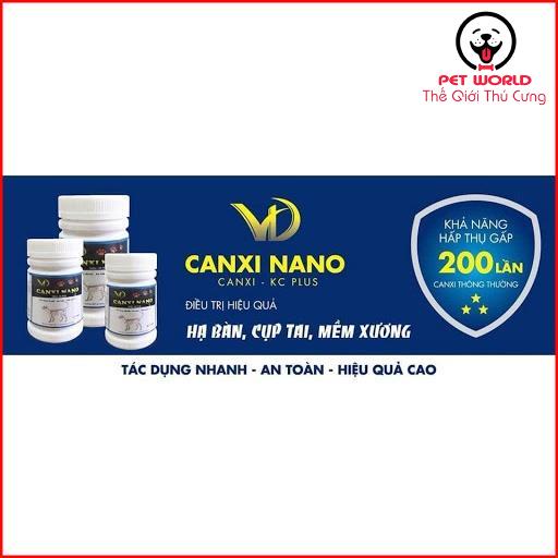 Canxi nano chó mèo cho chó bầu bổ sung, phục hồi bị hạ bàn tai cụp, thiếu canxi (150viên/lọ)