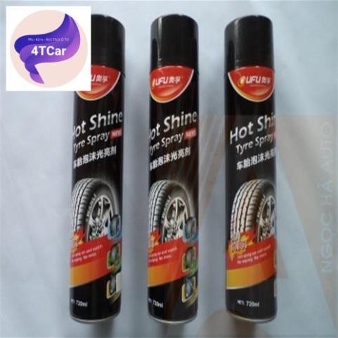 CHAI XỊT ĐEN BÓNG LỐP XE HOT SHINE 650ml